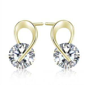 *ALTA* Gold x Zircon Fashion Stud Earrings